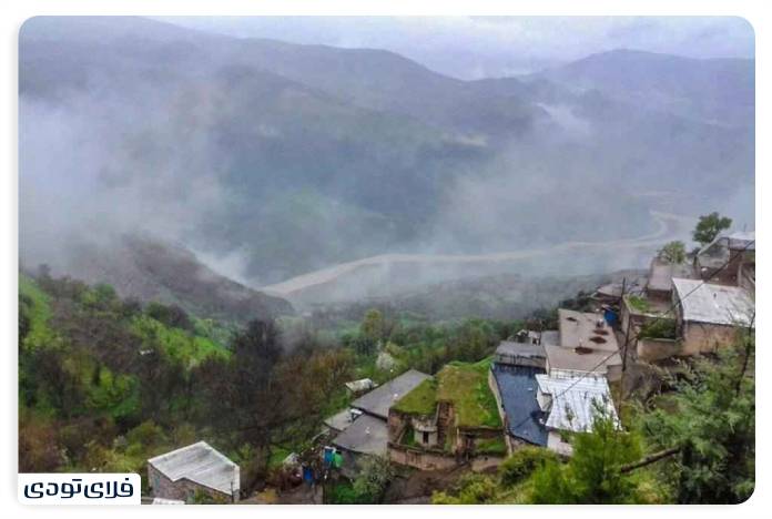 روستای ناو در مسیر جاده اسالم به خلخال